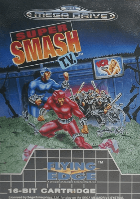 Super Smash TV box art for Sega Mega Drive